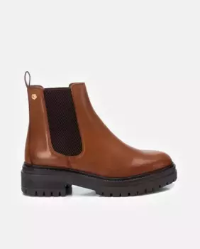 Женские кожаные ботильоны до середины икры Carmela, цвет Camel