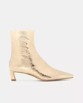 Женские кожаные ботильоны металлик Michael Michael Kors, золотой