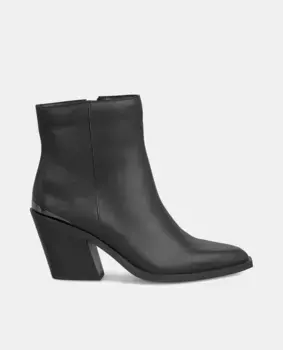 Женские кожаные ботильоны на блочном каблуке Alma en Pena, черный