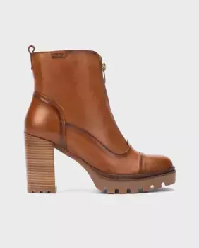 Женские кожаные ботильоны на центральной молнии Pikolinos, коричневый