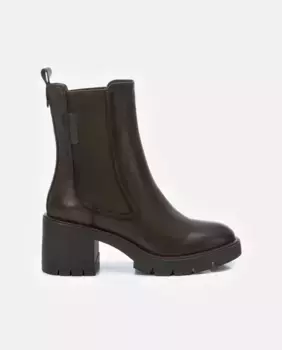 Женские кожаные ботильоны на каблуке Carmela, цвет Kaki