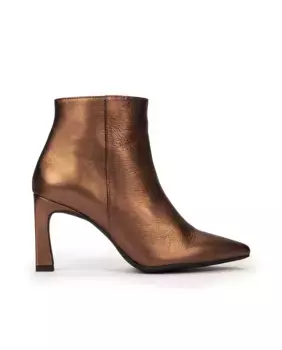 Женские кожаные ботильоны на каблуке Pedro Miralles, золотой