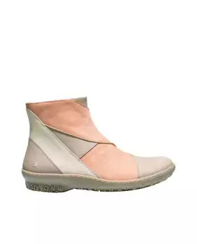 Женские кожаные ботильоны на молнии Art, цвет Nude