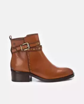 Женские кожаные ботильоны на молнии Carmela, цвет Camel