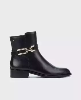 Женские кожаные ботильоны на молнии и гелевой стелькой Martinelli, черный