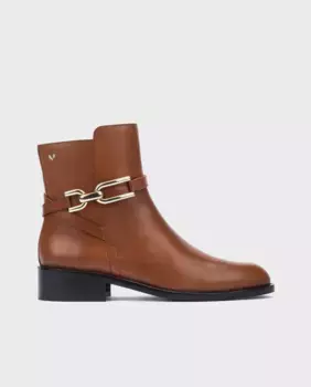 Женские кожаные ботильоны на молнии и гелевой стелькой Martinelli, коричневый