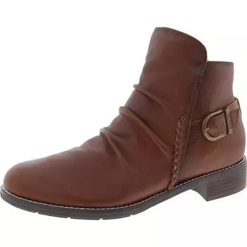 Женские кожаные ботильоны на молнии NAIRA Earth, цвет dark natural