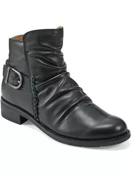 Женские кожаные ботильоны на молнии NAIRA Earth, черный