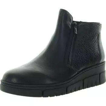 Женские кожаные ботильоны на молнии Vionic, черный