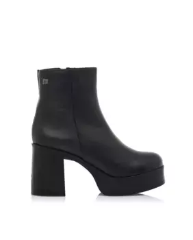 Женские кожаные ботильоны на платформе Mustang, черный
