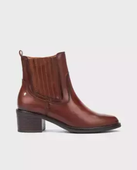 Женские кожаные ботильоны на резинках по бокам Pikolinos, коричневый