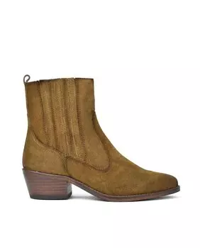 Женские кожаные ботильоны на резинке Bonaventure, коричневый