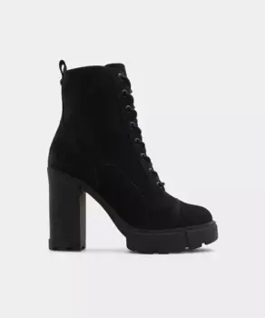 Женские кожаные ботильоны на шнуровке Aldo, черный