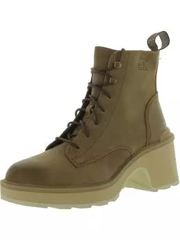 Женские кожаные ботильоны на шнуровке Sorel, цвет umber/ceramic