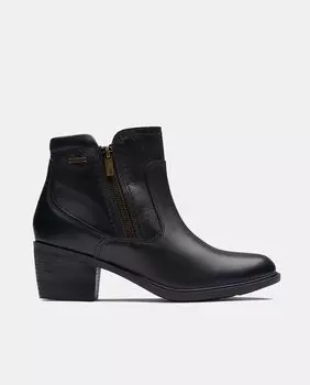 Женские кожаные ботильоны Neva Zip Wp с боковой молнией и блочным каблуком Clarks