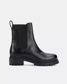 Женские кожаные ботильоны Rick в стиле челси на объемной подошве DKNY, черный