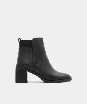 Женские кожаные ботильоны с круглым носком Aldo, черный