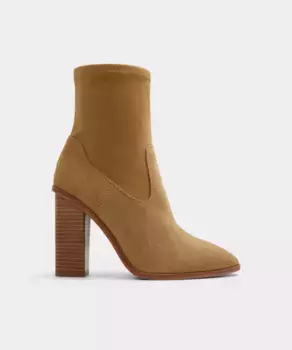 Женские кожаные ботильоны с круглым носком Aldo, коричневый