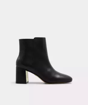 Женские кожаные ботильоны с круглым носком Aldo, черный
