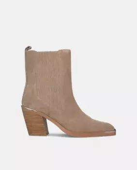 Женские кожаные ботильоны с квадратным носком Alma en Pena, бежевый