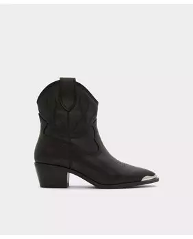 Женские кожаные ботильоны с острым носком Aldo, черный