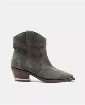 Женские кожаные ботильоны с острым носком Alma en Pena, зеленый