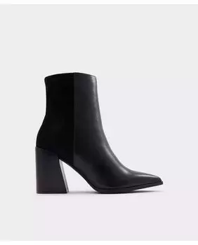 Женские кожаные ботильоны с острым носком Aldo, черный