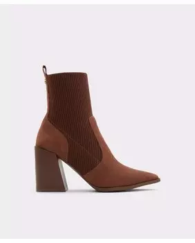 Женские кожаные ботильоны с острым носком Aldo, коричневый
