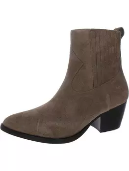 Женские кожаные ботильоны с острым носком Racquel Lauren Ralph Lauren, цвет Grey Suede