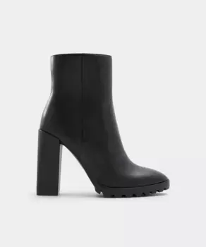 Женские кожаные ботильоны с острым носком Aldo, черный