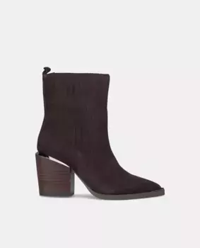 Женские кожаные ботильоны с острым носком Alma en Pena, темно-коричневый