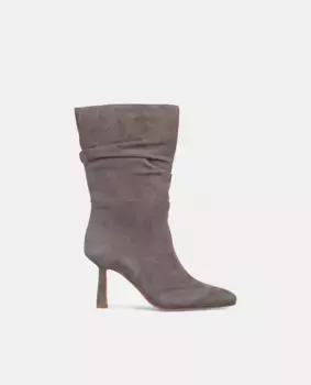 Женские кожаные ботильоны с острым носком Alma en Pena, серый