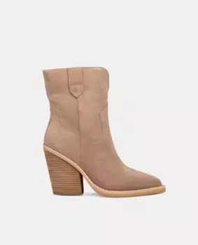 Женские кожаные ботильоны с острым носком Alma en Pena, бежевый