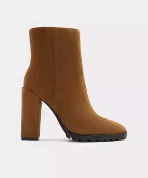 Женские кожаные ботильоны с острым носком Aldo, цвет Camel