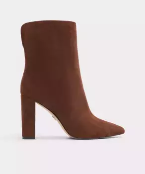 Женские кожаные ботильоны с острым носком Aldo, коричневый