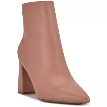 Женские кожаные ботильоны с острым носком Cacey 9X9 Nine West, розовый