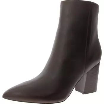 Женские кожаные ботильоны с острым носком Plumm Nine West, темно-коричневый