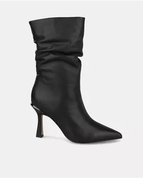 Женские кожаные ботильоны с острым носком Alma en Pena, черный