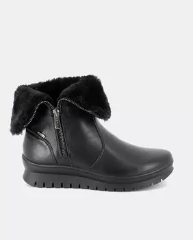 Женские кожаные ботильоны с подкладкой Goretex и рифленой подошвой Igi&Co, черный