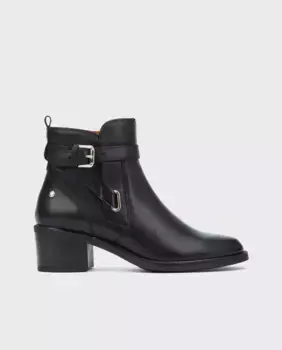 Женские кожаные ботильоны с пряжкой сбоку Pikolinos, черный