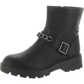 Женские кожаные ботильоны с рифленой подошвой FATIMA XOXO, черный