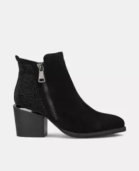 Женские кожаные ботильоны с шипами Alma en Pena, черный