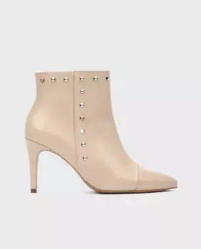 Женские кожаные ботильоны с заклепками и гелевой стелькой Martinelli, бежевый