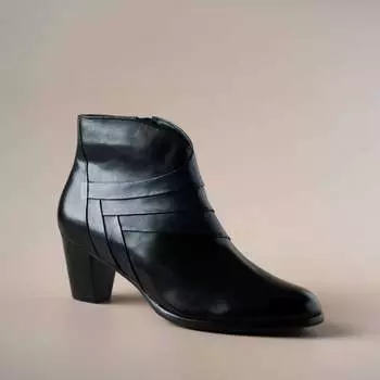 Женские кожаные ботильоны Sonia 78 черного/темно-синего цвета Regarde Le Ciel