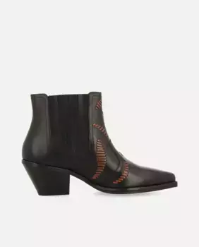 Женские кожаные ботильоны в ковбойском стиле с вышивкой ручной работы Gioseppo, коричневый