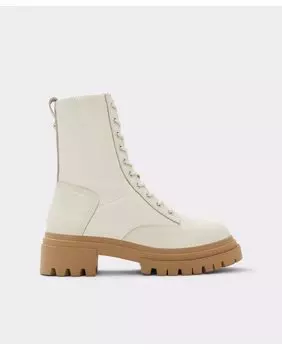 Женские кожаные ботильоны в стиле милитари Aldo, белый