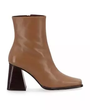 Женские кожаные ботильоны в южном стиле ALOHAS, коричневый