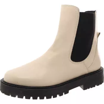 Женские кожаные ботинки челси с рифленой подошвой Aqua, цвет bone