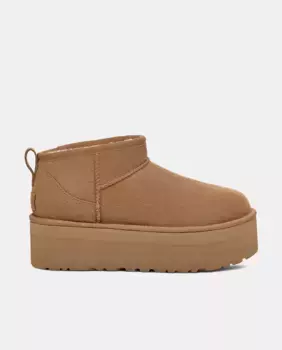 Женские кожаные ботинки Classic Ultra Mini на платформе UGG, цвет Camel