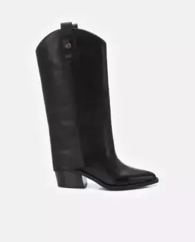 Женские кожаные ботинки до середины икры Carmela, черный